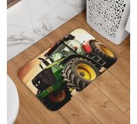 Zerbino a tema trattore, antiscivolo, assorbente, morbido, lavabile, moderno, per cucina, camera da letto, bagno, decorazione 40,6 x 61 cm