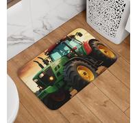 Zerbino a tema trattore, antiscivolo, assorbente, morbido, lavabile, moderno, per cucina, camera da letto, bagno, decorazione 40,6 x 61 cm
