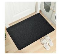 Zerbino ad anello in seta tinta unita con base antiscivolo for ingressi di casa, ideale for porte o corridoi esterni(Light black)