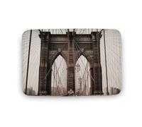 Zerbino antiscivolo con foto del ponte di Brooklyn, tappetino per ingresso, tappetino in gomma lavabile, tappeto personalizzato, tappeto per ingresso e fattoria, per interni ed esterni, decorazione