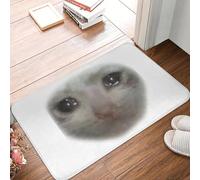 Zerbino antiscivolo con gatto triste e piangente meme tappeto per ingresso cucina bagno soggiorno tappetini antiscivolo