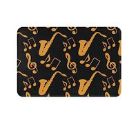 Zerbino antiscivolo con note musicali con stampa di acuti, tappetini di benvenuto resistenti, tappetino per ingresso esterno, zerbino per interni ed esterni, 60 x 40 cm