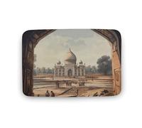 Zerbino antiscivolo di benvenuto con pittura di sito storico, zerbino, tappetino per ingresso, tappetino in gomma lavabile, tappeto personalizzato, tappeto per ingresso e casa per esterni e interni