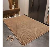 Zerbino antiscivolo moderno con motivo a ananas - Tappeto rettangolare ad asciugatura rapida e resistente, adatto per ingresso e bagno, misto poliestere spesso, retro in PVC, antimacchia, grigio, tapp