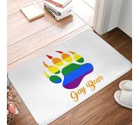 Zerbino antiscivolo per ingresso cucina bagno soggiorno con scritta Lgbt Gay Bear Daddy Pride