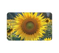 Zerbino antiscivolo per porta d'ingresso, 80 x 48 cm, per esterni, interni, per ingresso, il più bel girasole, assorbente, lavabile, per corridoio, esterno, patio, portico