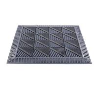 Zerbino antiscivolo resistente per esterni, impermeabile, per patio e garage, facile da pulire, grigio, 90 x 120 cm, perfetto per aree ad alto traffico e tutte le condizioni atmosferiche