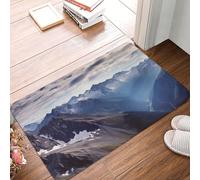 Zerbino assorbente, antiscivolo, tappetino di benvenuto per tutte le stagioni, resistente, tappetino per Alpi, panorama, zerbino anteriore, basso profilo, tappetino da cucina, per ingresso e bagno, 60