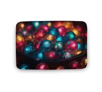 Zerbino assorbente da bagno, tappetino da bagno antiscivolo, morbido, tappetino da bagno, 40 x 60 cm, tappetino per porta d'ingresso, con palline colorate, lavabile, per interni, decorazione per la