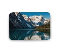 Zerbino assorbente da bagno, tappetino da bagno antiscivolo, morbido, tappetino da bagno, 40 x 60 cm, tappetino per ingresso panorama delle montagne del lago Louise, lavabile, per interni e casa