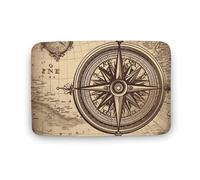 Zerbino assorbente da bagno, tappetino da bagno antiscivolo, morbido, tappetino da bagno, 40 x 60 cm, tappetino per ingresso con la legge della bussola, tappeto di navigazione, lavabile, tappeto per