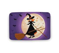 Zerbino assorbente da bagno tappetino da bagno antiscivolo morbido tappeto da bagno 50 x 80 cm tappetino per ingresso Halloween strega su una scopa tappeto lavabile per interni decorazione della casa