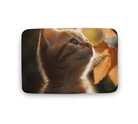Zerbino assorbente da bagno tappetino da bagno antiscivolo morbido tappeto da bagno 50 x 80 cm, tappetino per ingresso gatto sotto le foglie, tappeto lavabile, tappeto per interni, decorazione per la
