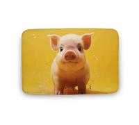 Zerbino assorbente da bagno tappetino da bagno antiscivolo morbido tappeto da bagno 50 x 80 cm tappetino per ingresso Piggy is Jumping tappeto lavabile tappeto per interni decorazione della casa