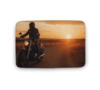 Zerbino assorbente da bagno tappetino da bagno antiscivolo morbido tappeto da bagno 50 x 80 cm, tappetino per ingresso e equitazione al tramonto, tappeto lavabile, tappeto per interni e decorazione