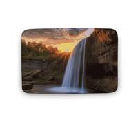 Zerbino assorbente da bagno, tappetino di benvenuto per esterni, antiscivolo, morbido, tappetino da bagno, 40 x 60 cm, tappetino per porta d'ingresso, cascata al tramonto, lavabile, tappeto per