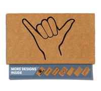 Zerbino Barnyard Designs in fibra di cocco naturale con supporto resistente - Grande e grazioso zerbino antiscivolo per ingresso esterno o verand