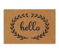 Zerbino Barnyard Designs in fibra di cocco naturale con supporto resistente - Grande e grazioso zerbino antiscivolo per ingresso esterno o verand