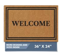 Zerbino Barnyard Designs in fibra di cocco naturale con supporto resistente - Grande e grazioso zerbino antiscivolo per ingresso esterno o verand