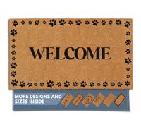 Zerbino Barnyard Designs in fibra di cocco naturale con supporto resistente - Grande e grazioso zerbino antiscivolo per ingresso esterno o verand