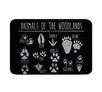 Zerbino Bear Paws Farmhouse Wild Animal Paw Nature Fox Deer Theme Lavabile Tappetino Esterno Assorbente Zerbini Di Benvenuto Per Porte Anteriori La Casa Corridoio 40X60Cm