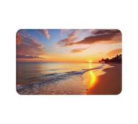 Zerbino cattura sporco, 49,5 x 80 cm, antiscivolo, lavabile, con bella alba tropicale sulla spiaggia, zerbino, per interni ed esterni, assorbente, a basso profilo, tappetino di benvenuto, tappetino da