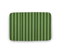 Zerbino classico a righe verdi in velluto di corallo, morbido, spesso, per gattonare, per camera da letto, soggiorno, antiscivolo, assorbente, lavabile in lavatrice, 50 x 80 cm