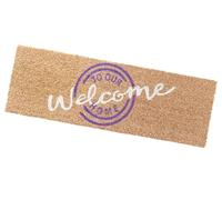 Zerbino Cocco Naturale Antiscivolo 25x75 cm Tappeto Casa Porta Ingresso Entrata Esterno (A)