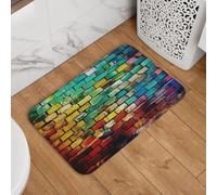 Zerbino colorato in mattoni, tappetino antiscivolo assorbente morbido lavabile tappeto da bagno 40,6 x 61 cm tappeto per elegante decorazione per cucina, camera da letto, bagno