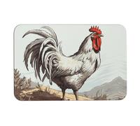 Zerbino con disegno di pollo, tappetino da doccia in terra di diatomee, antiscivolo, super assorbente, ad asciugatura rapida, facile da pulire, tappeto da bagno, 60 x 40 cm