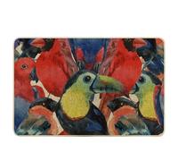Zerbino con farfalla pittura ad acquerello uccello carino animali artistici rosso giallo blu gomma antiscivolo cattura sporco assorbente interno porta d'ingresso classe esterno lavabile resistente