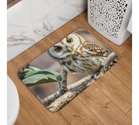 Zerbino con motivo chicco di caffè, motivo gufo, antiscivolo, assorbente, morbido, lavabile, moderno, per cucina, camera da letto, bagno, decorazione 40,6 x 61 cm
