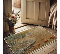 Zerbino con onde oceaniche, tappeto decorativo per ingresso interno ed esterno, stile estivo, antiscivolo, resistente all'acqua e alla polvere, facile da pulire, 73,6 x 43,2 cm