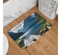 Zerbino con paesaggio del parco, zerbino di benvenuto, antiscivolo, assorbente, morbido, lavabile, tappeto moderno per cucina, camera da letto, bagno, decorazione 40,6 x 61 cm