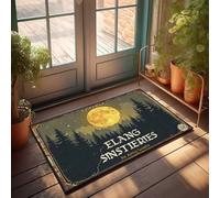 Zerbino con scritta divertente e divertente motivo misteri sotto il cielo al chiaro di luna, decorazione per esterni (40 x 60 cm)