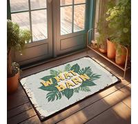 Zerbino con scritta in inglese "What at's Growing In The Barn?", zerbino per ingresso esterno, grandi tappetini per esterni (65 x 90 cm)