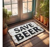 Zerbino con scritta "Man Cabe Decor, rustico, vintage, con scritta in grassetto, divertente zerbino, decorazione per portico anteriore e esterno (65 x 90 cm)