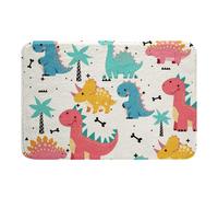 Zerbino Cute Dinosaur Cartoon Dino Tropical Palm Tree Animals Zerbino Per Esterni Stampata Antiscivolo Zerbini Per La Casa Corridoio 40X60Cm