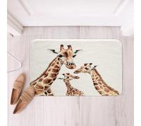 Zerbino Cute Giraffe Zoo Animal Cartoon Animal Stampata Tappetino Di Benvenuto Facile Da Pulire Tappeto Per Interno Corridoio Ingresso 40X60Cm