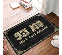 Zerbino da bagno in microfibra ad asciugatura rapida - Oh No Not You Again Cute Welcome | Tappetino da cucina imbottito anti fatica per bagno in cotone - Anti fatica pavimento e fresco/per scarpe da