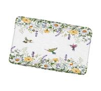 Zerbino Da Esterno Hummingbird Green Eucalyptus Leaves Spring Daisy Florwers Bird, Multiuso Tappetini Facile Da Pulire Tappeto Da Bagno 40X60Cm Per Casa Camera Ingresso