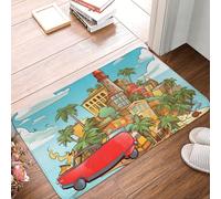 Zerbino Da Esterno Island Of Cuba, Multiuso Tappetini Resistente Tappeto Asciugapassi 40X60Cm Per Ingresso Interno Terrazzo