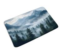 Zerbino Da Esterno Mountains Green Pine Tree Mountain Landscape, Multiuso Tappetini Da Bagno Classico Tappeto Ingresso 40X60Cm Per Interno Cortile Camera