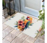 Zerbino Da Esterno Spring Blooms Botanicals Parrot Summer Florwers, Lavabile Tappetini Da Bagno Divertenti Tappeto Asciugapassi 40X60Cm Per Cortile Ingresso Interno