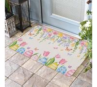 Zerbino Da Esterno Spring Florwers Easter Pastoral Tulip Flowers, Lavabile Tappetino Da Bagno Divertenti Tappeto Da Cucina 40X60Cm Per Giardino Esterno Interno
