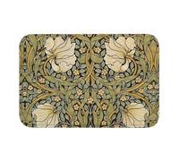 Zerbino da Esterno William Morris Primula Rossa Facile da Pulire Tappetino in Flanella Asciugatura Rapida Zerbino Ingresso per Cortile Giardino Cucina 60X40Cm