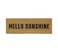 Relaxdays Zerbino Ingresso Casa, 75x25 cm, Tappetino HOME SUNSHINE, Fibra di Cocco, Indoor & Outdoor, Naturale