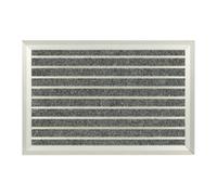 Relaxdays Zerbino in Alluminio 60x40 cm, Tappetino Cattura-Sporco da Esterno, Tappeto Porta Ingresso, Door Mat, Grigio