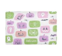 Zerbino decorativo minimalista con illustrazione di Halloween per ingresso esterno trappola sporco e umidità zerbino anteriore zerbino 81,3 x 50,8 cm retro in gomma antiscivolo assorbente per ingresso