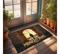 Zerbino decorativo per ingresso anteriore, mezzanotte a Parigi: un viaggio di un uomo attraverso il tempo, tappetino decorativo da uomo per dormire sul pavimento (50 x 80 cm)